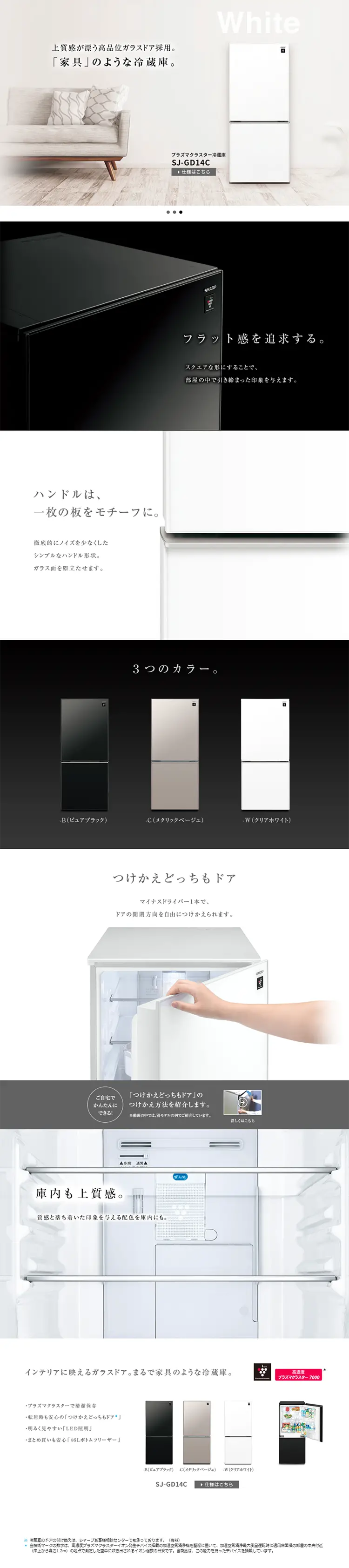 Plasmacluster Refrigerator LP design (pc / White-based / Cool style) PC version
