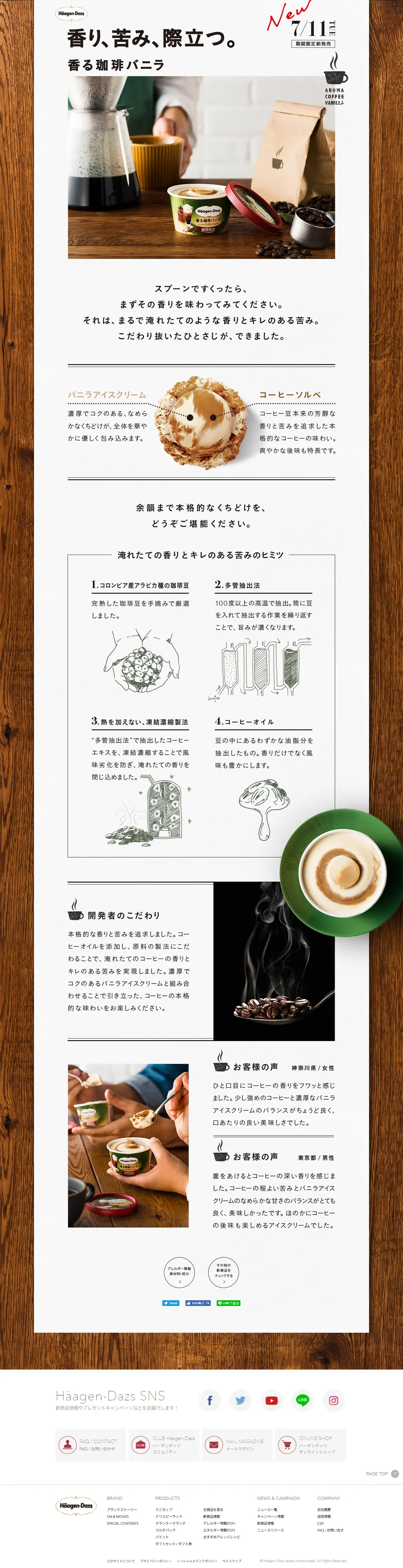 Aromatic Coffee Vanilla LP design (Sweets and Snacks / Beige tones / Simple) PC version
