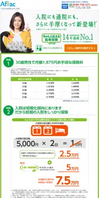 ちゃんと応える医療保険 EVERのLPデザイン（サービス・保険・金融／グリーン系／シンプル系）PC版
