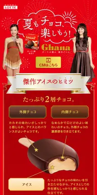 GhanaのLPデザイン（スイーツ・スナック菓子／レッド系／アート・芸術系）スマホ版