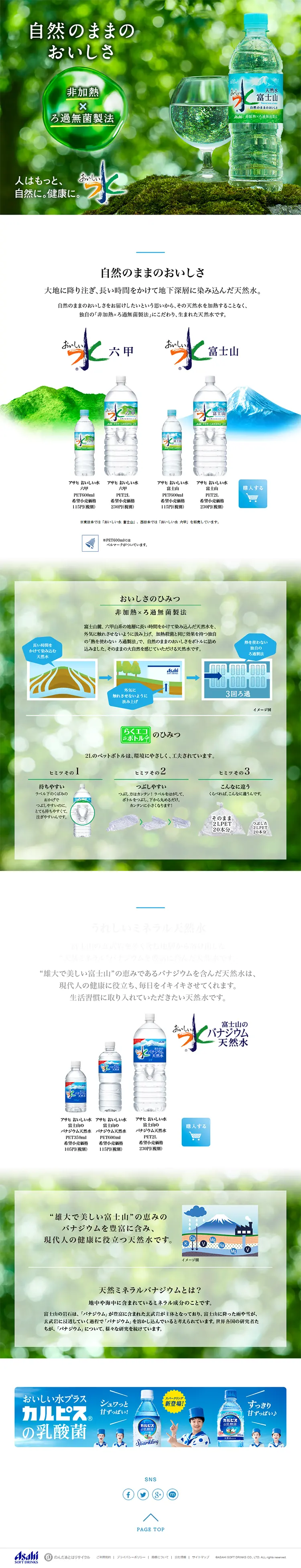 Delicious Water LP design (Beverages and Alcohol / Green tones / Simple) PC version