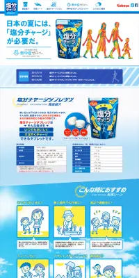 塩分チャージ　タブレッツのLPデザイン（スイーツ・スナック菓子／ブルー系／にぎやか系）PC版