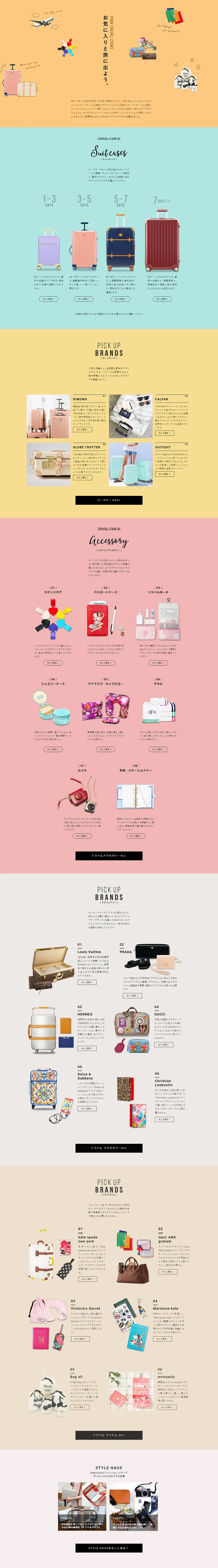 Suitcases & Recommended Travel Goods Special Feature LP design (bag / Orange tones / Cute style) PC version