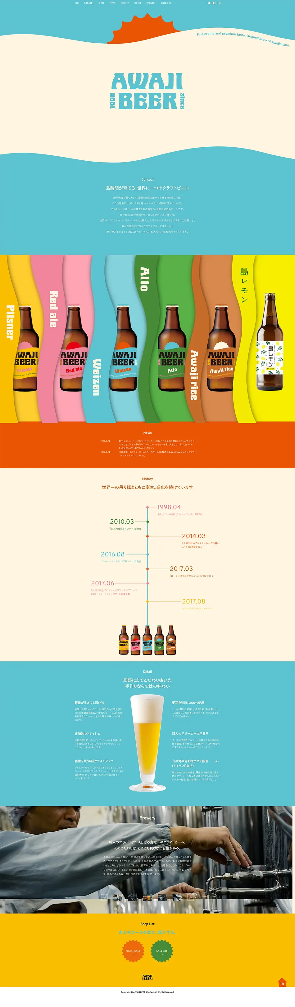 AWAJI BEER LP design (Beer and Happoshu / Shades of blue / Cute style) PC version
