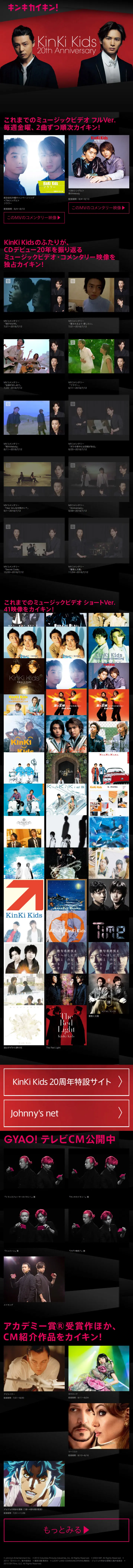 KinKi Kids 20th Anniversary Special Feature LP design (Books, Music, Games / Black-colored / Simple) Mobile version