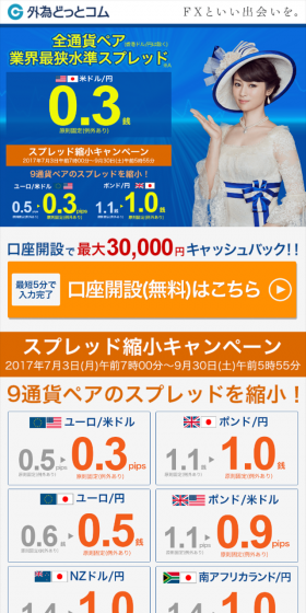 Gaitame dot com LP design (Services, Insurance, and Finance / Shades of blue / Lively type) Mobile version