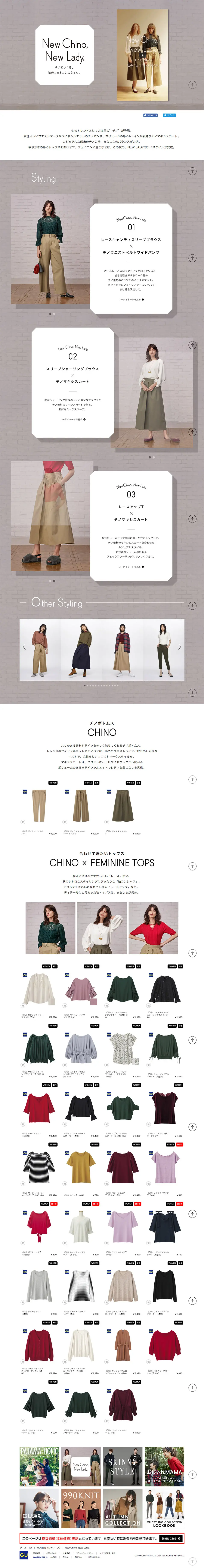 New Chino,New LadyのLPデザイン（ファッション／ブラウン系／シンプル系）PC版
