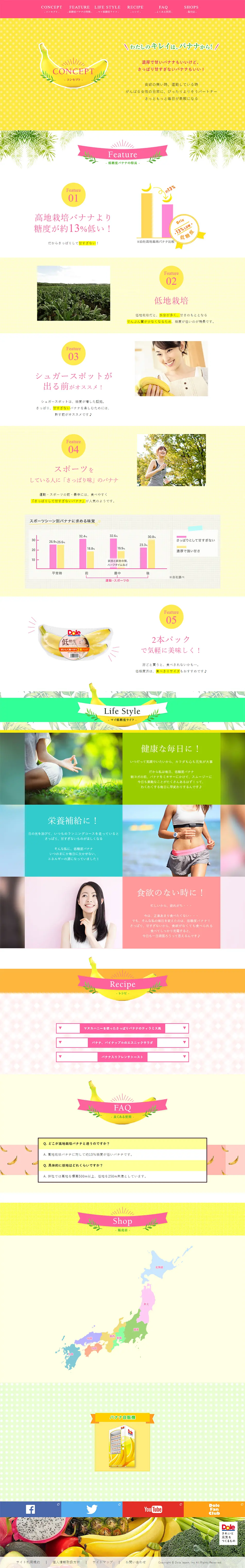 Dole Low-Sugar Banana LP design (Beauty services / yellow / Cute style) PC version