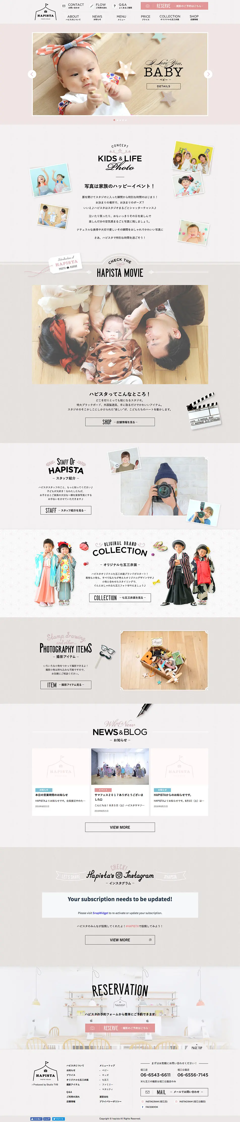HAPISTA LP design (Services, Insurance, and Finance / Pink shades / Cute style) PC version