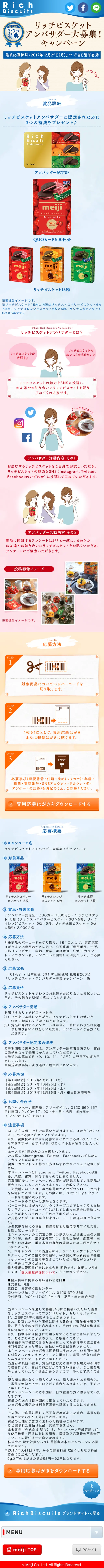 リッチビスケットアンバサダー大募集！キャンペーンのLPデザイン（サービス・保険・金融／ピンク系／かわいい系）スマホ版