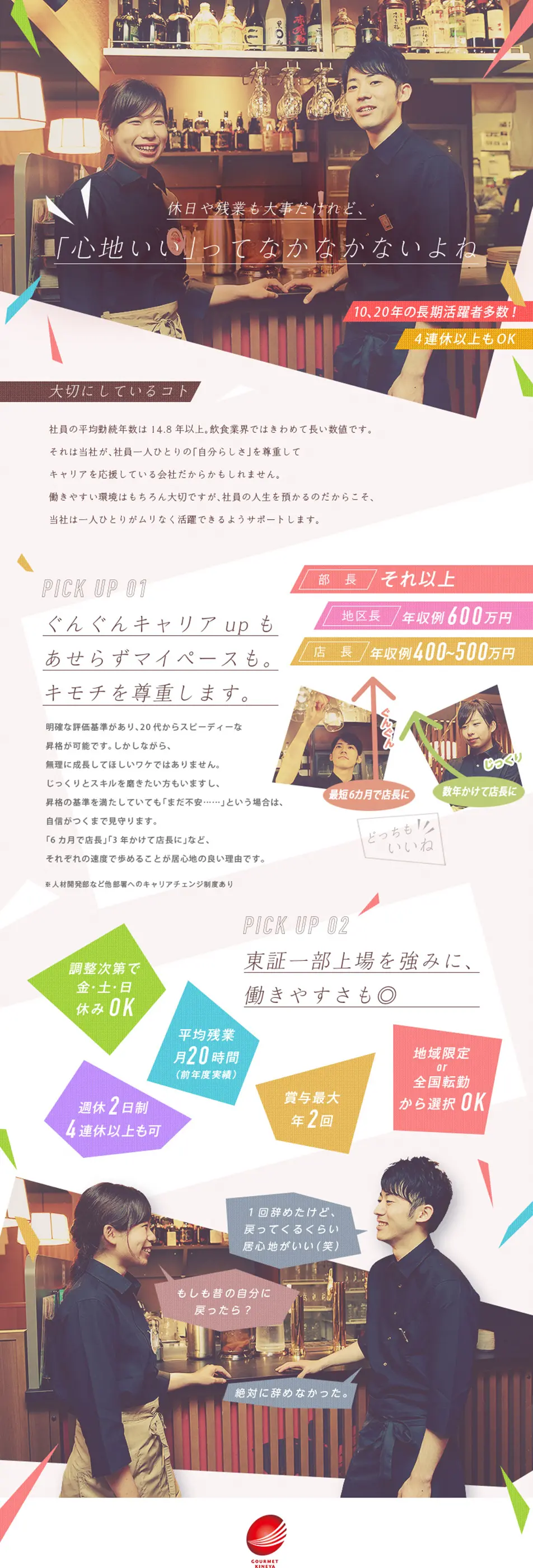 Gourmet Kineya Co., Ltd. Job Openings LP design (Recruitment and Hiring / Multi-color type / Simple) PC version