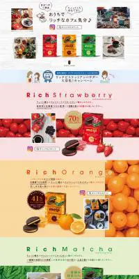リッチビスケットのLPデザイン（スイーツ・スナック菓子／グレー系／かわいい系）PC版