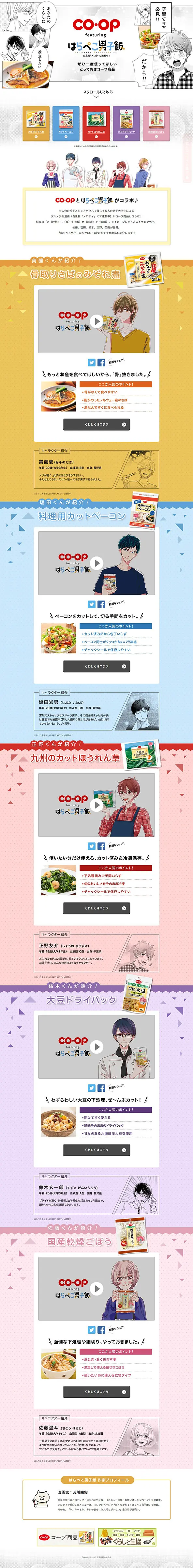 COOP featuring Harapeko Danshi Meshi LP design (food / Multi-color type / Manga) PC version