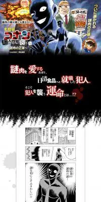 名探偵コナン　犯人の犯沢さん～謎肉の正体～のLPデザイン（食品／グレー系／マンガ・イラスト系）PC版