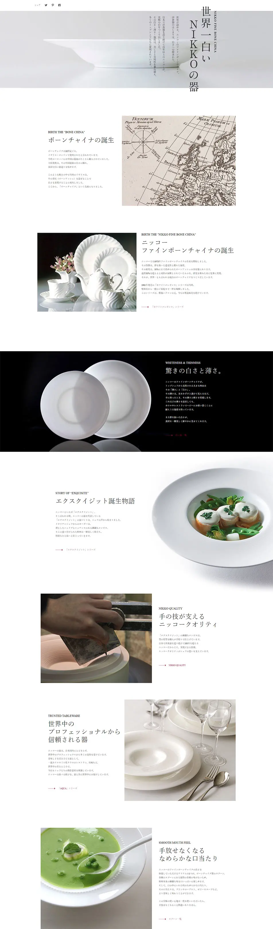 NIKKO FINE BONE CHINA LP design (goods / White-based / Simple) PC version