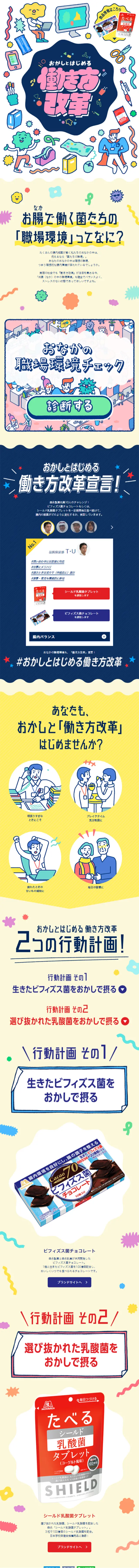 Work Style Reform LP design (food / White-based / Cute style) Mobile version