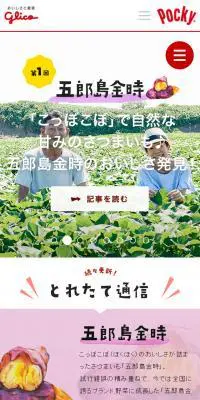 地元とつくる、地元ポッキーのLPデザイン（スイーツ・スナック菓子／ホワイト系／シンプル系）スマホ版