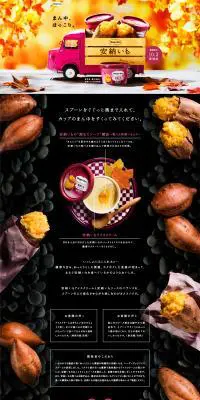 ハーゲンダッツ　安納芋のLPデザイン（洋菓子／ブラック系／キレイ系）PC版