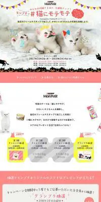 「モンプチ」で猫にモテモテのLPデザイン（ペット・花・DIY工具／ホワイト系／かわいい系）PC版