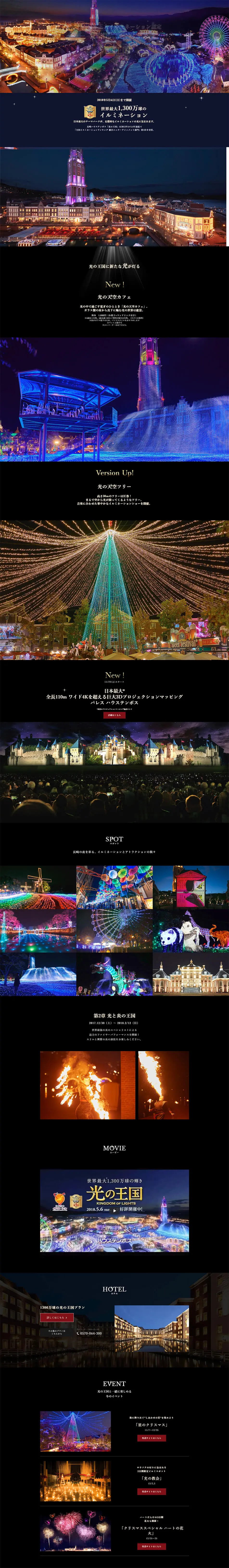 光の王国のLPデザイン（サービス・保険・金融／ブラック系）PC版
