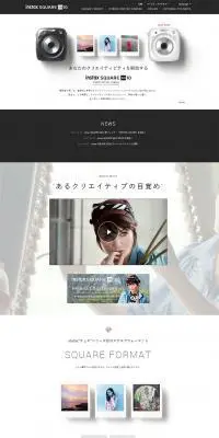 instax SQUARE SQ 10のLPデザイン（家電・パソコン・通信機器／ホワイト系／シンプル系）PC版