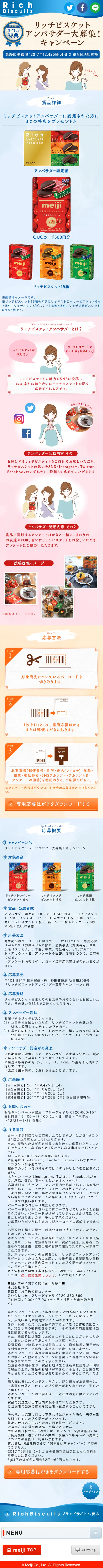 リッチビスケットアンバサダー大募集！キャンペーンのLPデザイン（サービス・保険・金融／ピンク系／かわいい系）スマホ版