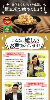 逸品屋・極玄米のLPデザイン（食品／ベージュ系／オーガニック系）PC版