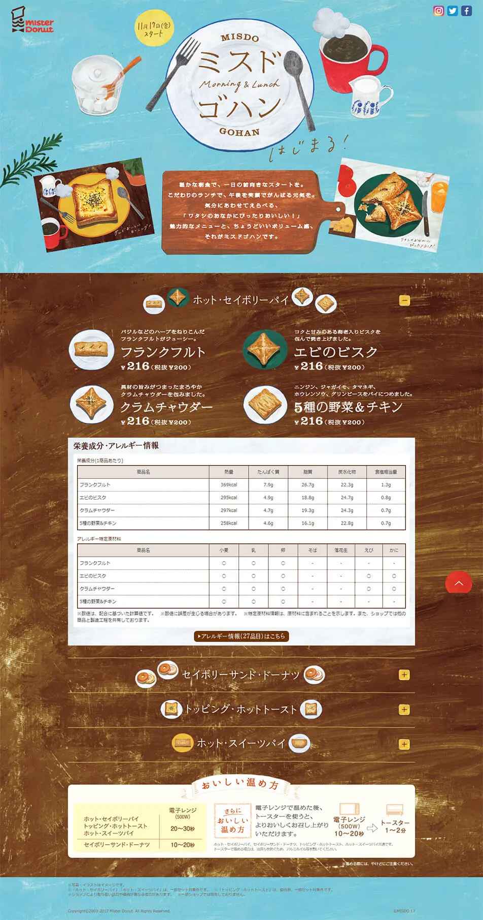 Misdo Gohan LP design (food / Shades of blue / Cute style) PC version