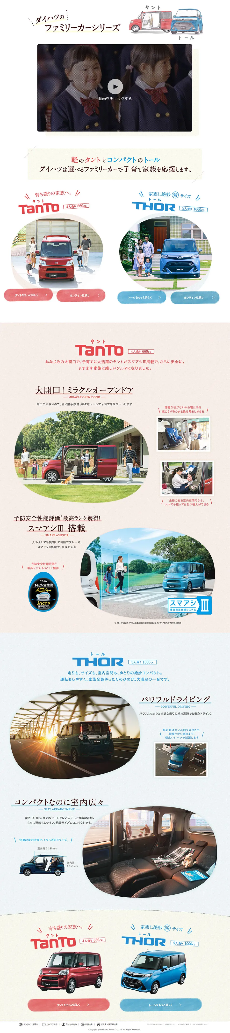 Daihatsu Family Car Series LP design (Cars, Motorcycles, Bicycles / White-based / Cute style) PC version