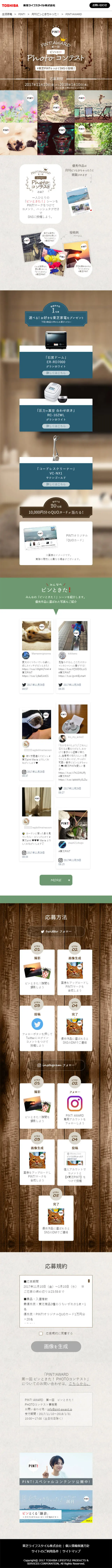 PINT!AWARD LP design (Events, Campaigns, Experiences / Beige tones / Cute style) Mobile version