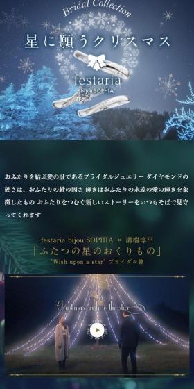 Christmas Wished Upon a Star (Christmas Bridal) LP design (fashion / Shades of blue / Refined style) Mobile version