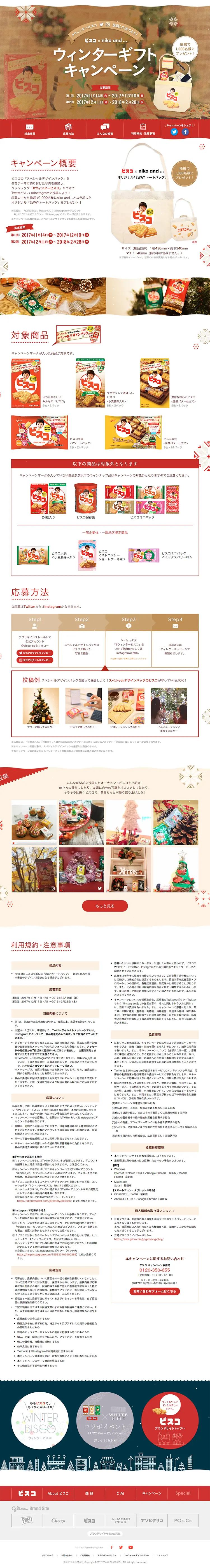 Bisco Winter Gift Campaign LP design (Services, Insurance, and Finance / Red tones / Simple) PC version