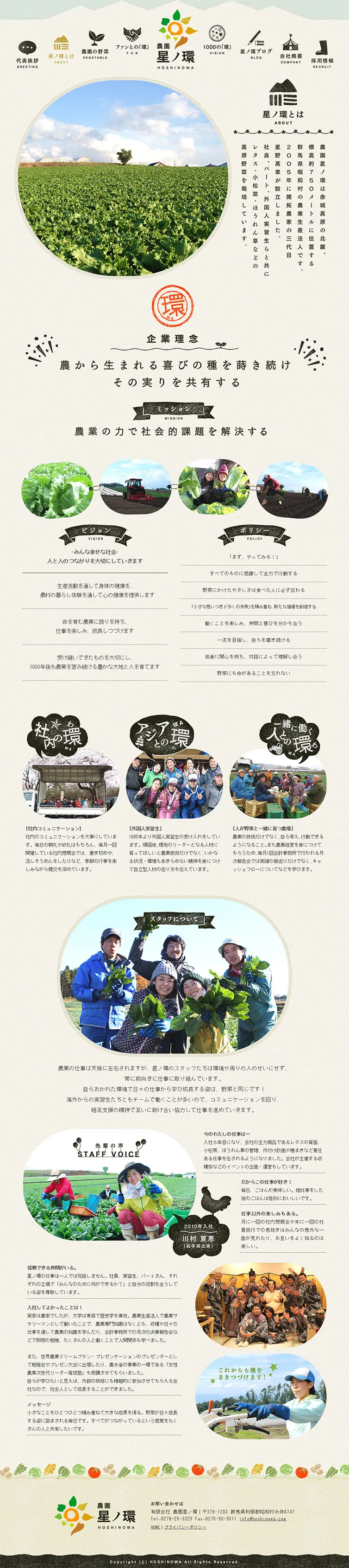 Farm Hoshinowa LP design (fruit-vegetable / Beige tones / Cute style) PC version