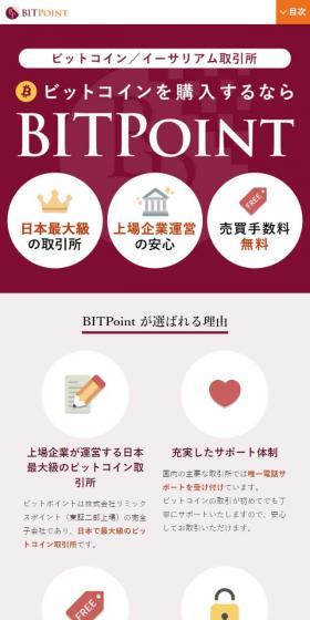 BITPoint LP design (Services, Insurance, and Finance / Red tones / Simple) Mobile version