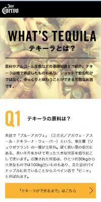 テキーラのLPデザイン（その他のお酒／イエロー系／かっこいい系）スマホ版