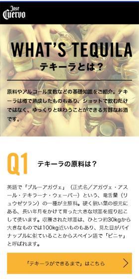 テキーラのLPデザイン（その他のお酒／イエロー系／かっこいい系）スマホ版