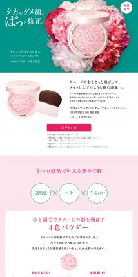 ブライトアップパウダーのLPデザイン（美容・スキンケア・香水／グリーン系／シンプル系）PC版