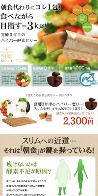 サラダメント 酵素MAKER（20g×14包入）のLPデザイン（健康・美容食品・サプリ／ベージュ系／信頼・安心系）PC版