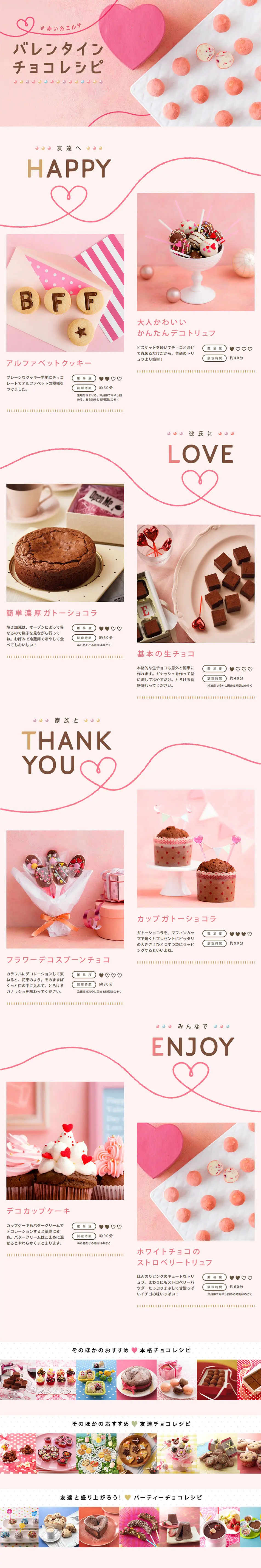 Homemade Choco Recipe LP design (Sweets and Snacks / Pink shades / Cute style) PC version