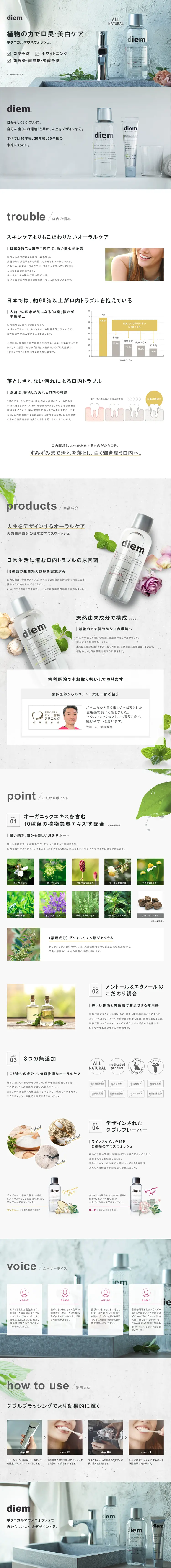 Botanical Mouthwash Ginger Aroma Mint LP design (Beauty, Skincare, Fragrance / Shades of grey / Simple) PC version