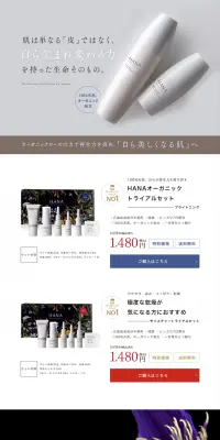 初回特別価格トライアルキャンペーンのLPデザイン（美容・スキンケア・香水／グレー系／シンプル系）PC版