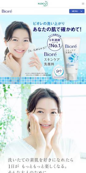 Skincare Facial Cleanser LP design (Beauty, Skincare, Fragrance / Shades of blue / Refined style) Mobile version