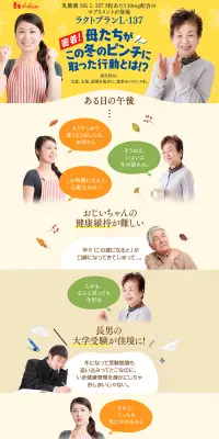 ラクトプランL-137のLPデザイン（健康・美容食品・サプリ／イエロー系／にぎやか系）PC版