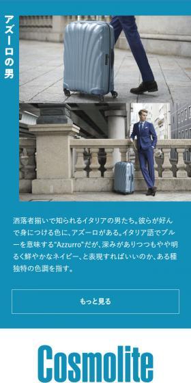 A journey exploring Samsonite Blue LP design (Bags, Accessories, Brands / Shades of blue / Simple) Mobile version