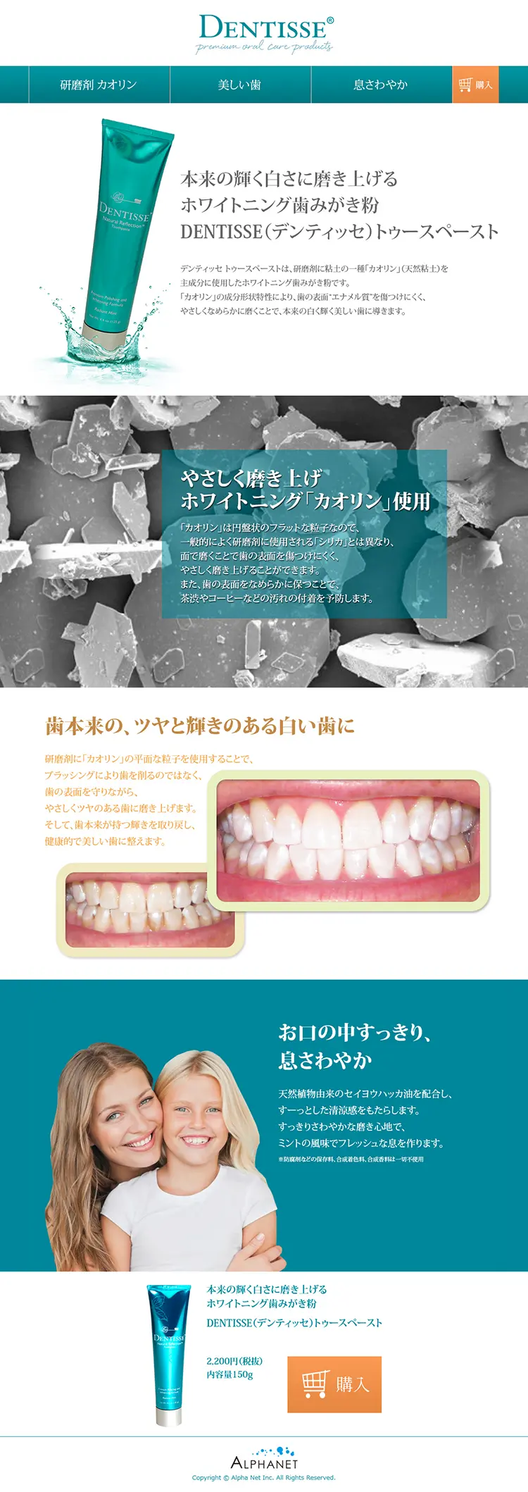 Dentisse Toothpaste LP design (Beauty, Skincare, Fragrance / Green tones / Simple) PC version