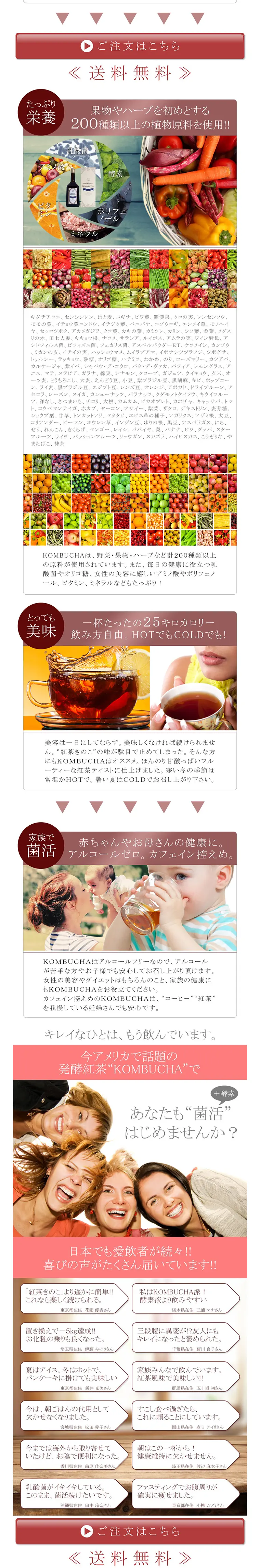 ハーブアブソリュートコンブッカのLPデザイン（健康・美容食品・サプリ／ブラック系／キレイ系）PC版