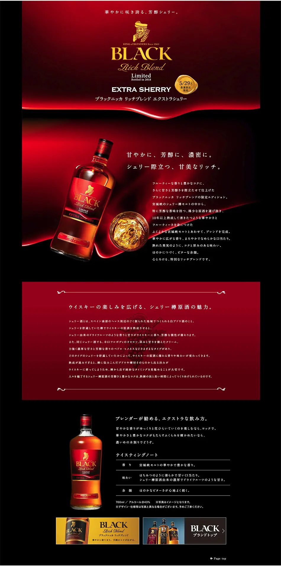 Black Nikka Rich LP design (Other alcoholic drinks / Red tones / Refined style) PC version