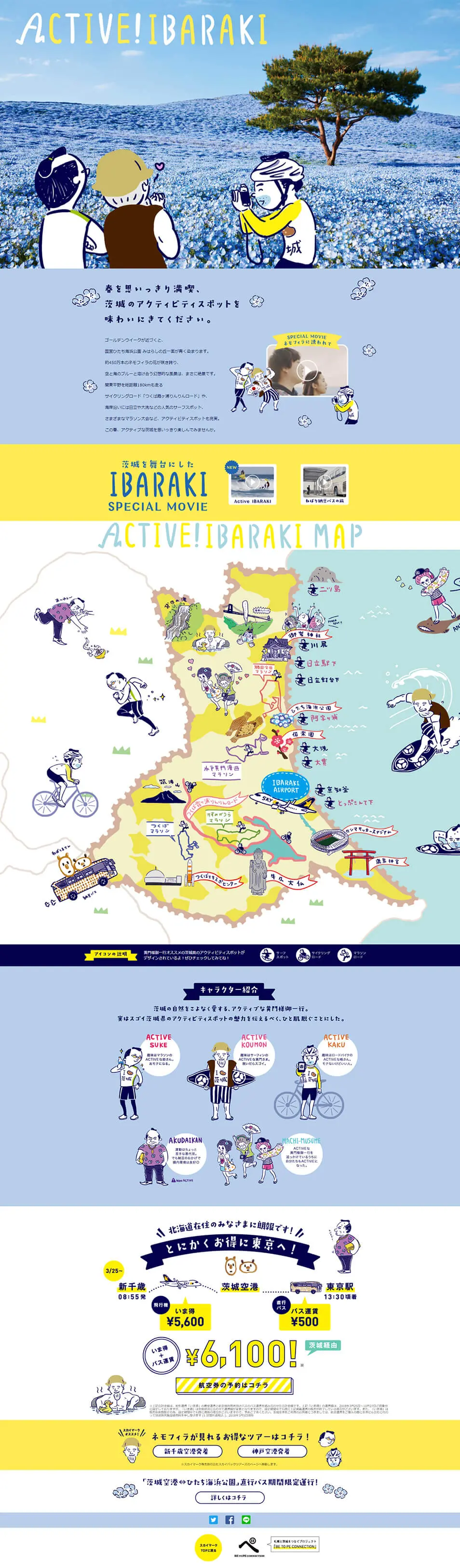 ACTIVE IBARAKI LP design (Domestic and international travel / yellow / Manga) PC version