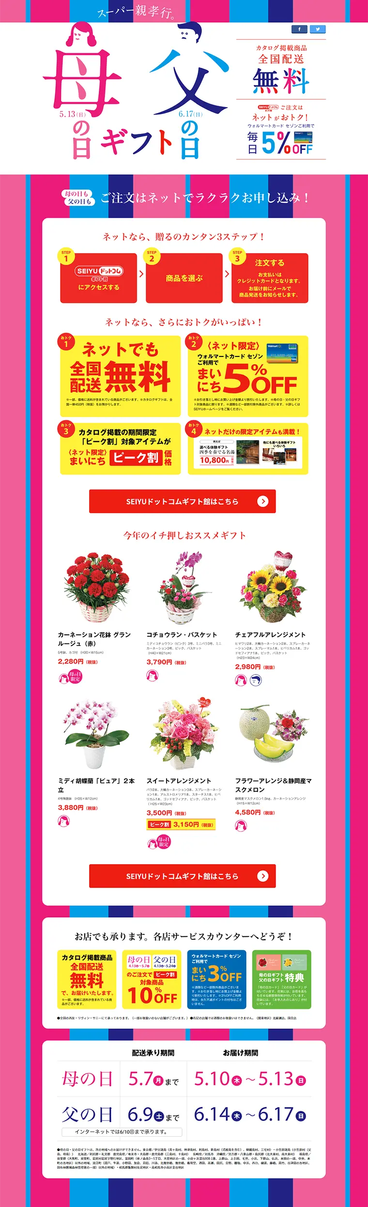 Mother's Day Father's Day Gifts LP design (Services, Insurance, and Finance / Pink shades / Lively type) PC version