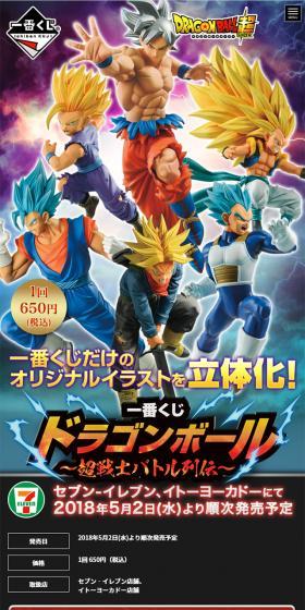 Ichiban Kuji Dragon Ball ~Super Warrior Battle Chronicles~ LP design (Kids, Baby, Toys / Black-colored / Strong) Mobile version